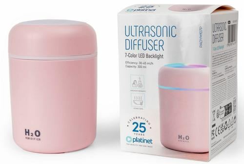 Difuzor de aroma si umidificator Platinet, PADYM107P, 2 W, 0.3 l (Roz)