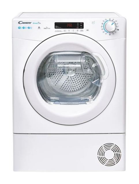 Uscator de rufe Candy Smart Pro CSOE H9A2DE-S, 9 kg, Clasa E, Wi-Fi + BLE (Alb)