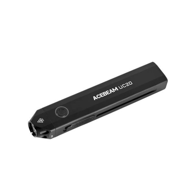 Lanterna profesionala reincarcabila Acebeam UC20 Black, 1000 lumeni, 220 m, UV 365nm