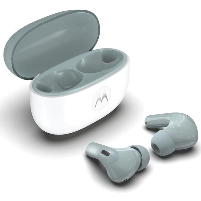 Motorola Casti In-Ear Bluetooth Motorola Moto Buds 2, True Wireless, Stereo, Dynamic ANC, Hi-Res Sound, CrystalTalk AI, Gri
