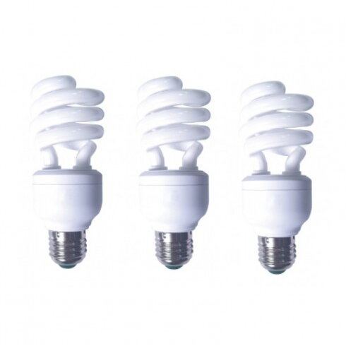 Panasonic Bec economic Panasonic EFD19E65HD3E-3, soclu E27, putere 19W, forma spirala, lumina alb rece, alimentare 220 – 240 V, pachet 3 becuri
