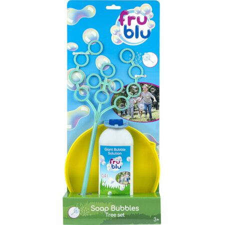 Fru&nbsp;Blu Set baloane de sapun Fru Blu - Tree set, cu solutie baloane 400 ml, Varsta3+, Multicolor
