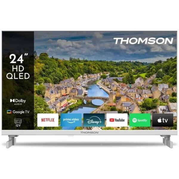 Thomson Televizor QLED Thomson 60 cm (24) 24HQG3S15CW, HD Ready, Smart TV, WiFi, CI, Alb