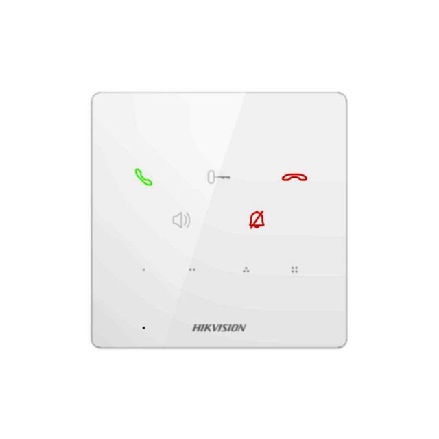 Post interfon interior IP Hikvision DS-KH6000-E1/WH, 9 butoane, touchscreen, PoE, alb