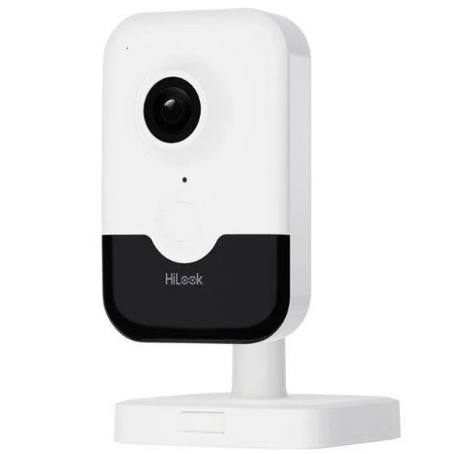Camera IP Wi-Fi Cube Hikvision HiLook, AcuSense, 4MP, IR 10m, Microfon, Difuzor, slot microSD - IPC-C340HA-D/W(W)