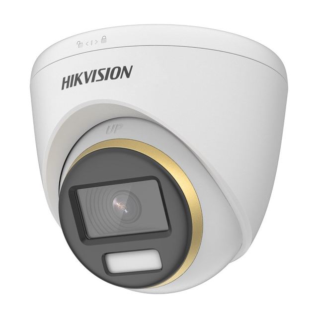 Camera supraveghere Dome ColorVu Hikvsion DS-2CE72KF3T-E, 3K, 2.8 mm, lumina alba 40 m, detectie miscare, stroboscop, PoC