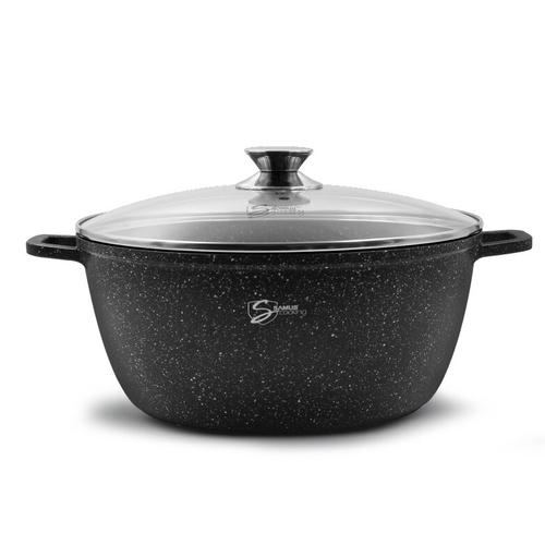 Oala cu capac Samus Toledo Line TOL30-OC, 30 cm, 7.9 L (Negru)
