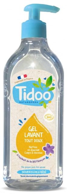 Gel Bio de curatare 2 in 1 pentru bebelusi, cu extract de in Tidoo 495 ml