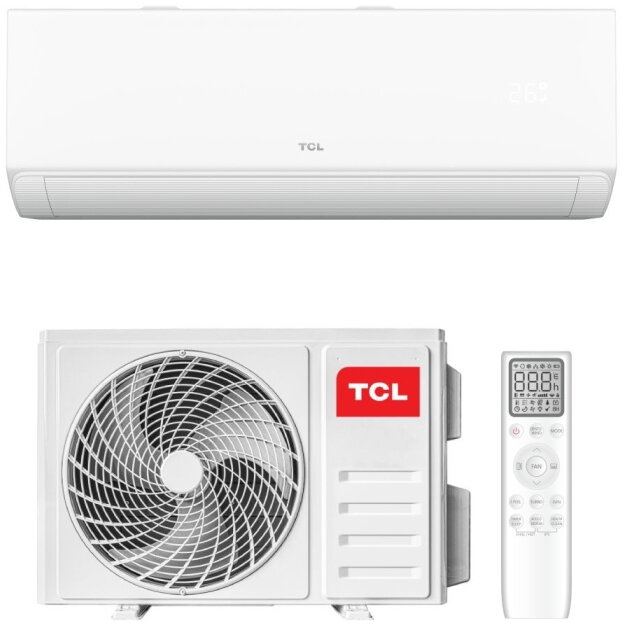TCL Aparat de aer conditionat TCL BreezeIN 9000 BTU, A++, AI Energy Saving, Purificare Ioni Bipolari lumina UVC, WiFi, Optimizat Incalzire, kit instalare, Alb