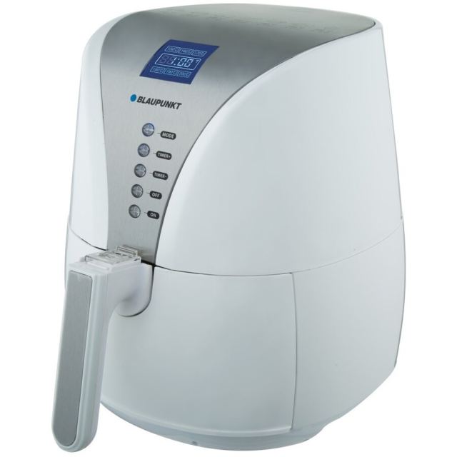 Blaupunkt Friteuza fara ulei Blaupunkt AirFryer AFD601, 1500 W, temperatura reglabila 150- 200 grade, multiple functii : prajire, coacere, reincalzire, gratar,cos 2,5 L, tigaie 4L, temporizator 1h, Alb