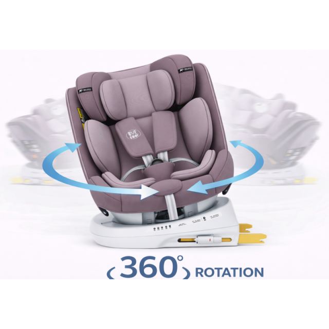 Scaun auto Buf Boof P100 LightRed, i-size R129, rotativ 360, isofix, 40-150 cm, 0-36 kg