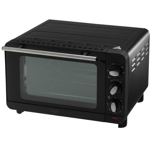 Cuptor electric Adler AD 6029, 1200 W, 14 L, Cronometru 60 minute, Setare temperatura 100-230 C (Negru)