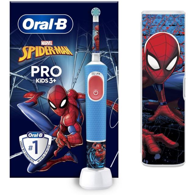 Oral-b Periuta de dinti electrica Oral-B D103 Vitality Pro Spiderman, pentru copii, 2 moduri de curatare, cronometru 2 min