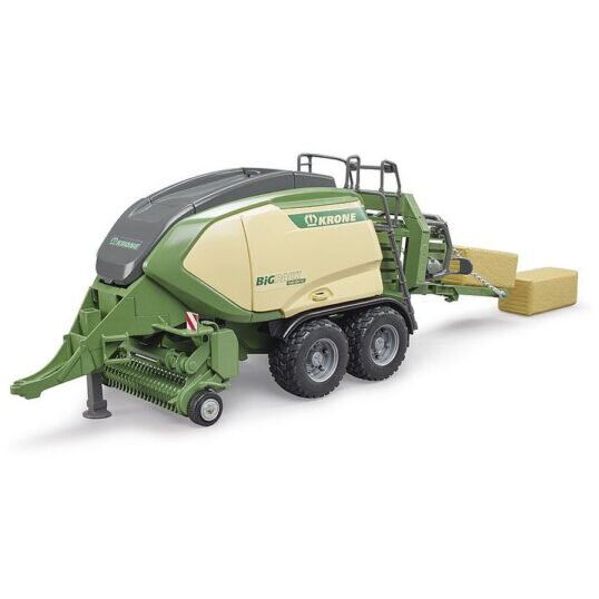 BRUDER Presa de balotat BRUDER Krone Straw baler cu 2 cuburi, 2 baloti, scara 1:16