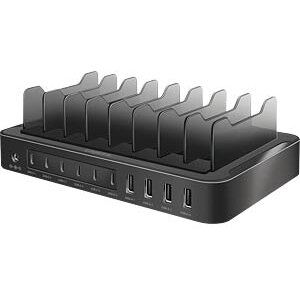 logilink Statie de incarcare Logilink PA0327, 4x USB-A, 6x USB-C, Black