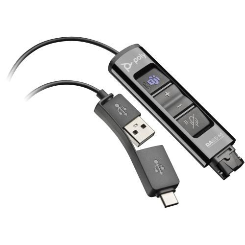 Adaptor interfata Poly DA85-M, USB la QD (Negru)