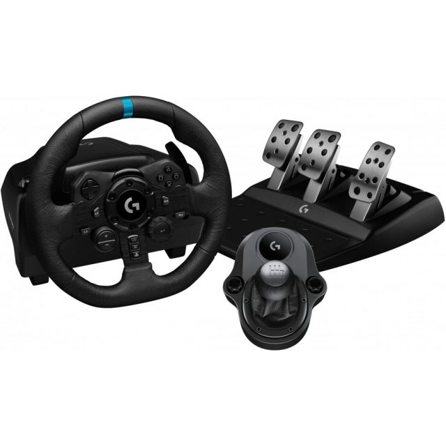 Logitech Volan cu pedale si schimbator de viteze Logitech G923 Bundle pentru Xbox Series X/S/ Xbox One/PC, Negru