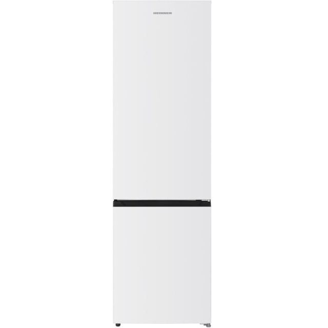 HEINNER Combina frigorifica Heinner HCNF-HM326INVE++,326 l, Clasa E, No frost, Compresor Inverter, Panou control cu indicatoare led in interior, Control electronic, Functie super congelare, 2 sertare + tavita congelator, H 201 cm, Alb