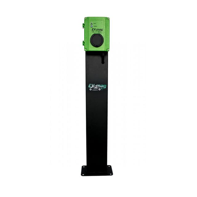 Statie fixa incarcare masini electrice EV-MAG GS322T2GOS-N, 22 kW, Type 2, trifazat, montaj pe stativ