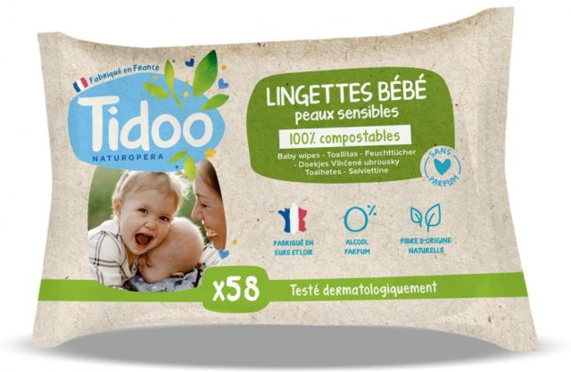 Servetele umede piele sensibila Tidoo fara parfum 58 bucati