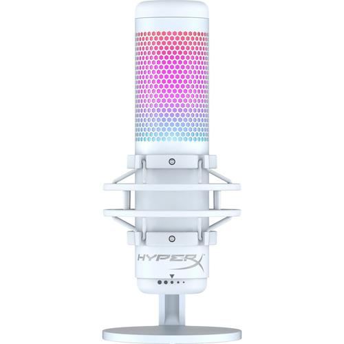 Microfon HyperX QuadCast S, Alb, moduri Stereo, Omnidirectional, Cardioid, Bidiectional, compatibil PC, Playstion si Mac