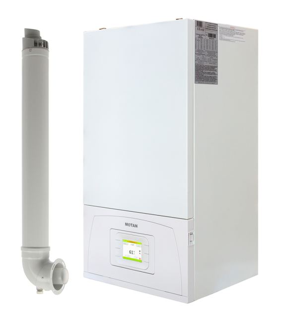 Centrala termica pe gaz, cu condensare, Motan Condens Plus 200, 35 kW, eficienta pana la 106%, modulare 1:10, schimbator inox si control WiFi inclus