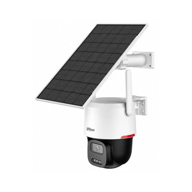 Camera supraveghere exterior 4G PT cu panou solar Dahua Full Color BP3EW-4GP, 3 MP, 3.6 mm, lumina alba 20 m, detectie persoane si vehicule, 36 Wh, microfon si difuzor, panou solar 8 W, alarma, slot card