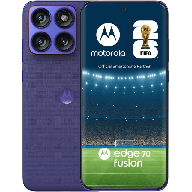 Motorola Telefon mobil Motorola edge 70 fusion, Dual SIM, 256GB, 8GB RAM, 5G, Pantone Orient, Albastru-Violet