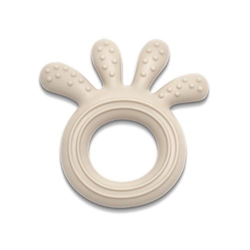 Jucarie de dentitie din silicon Lorelli Octopus, 0 luni+, Bej