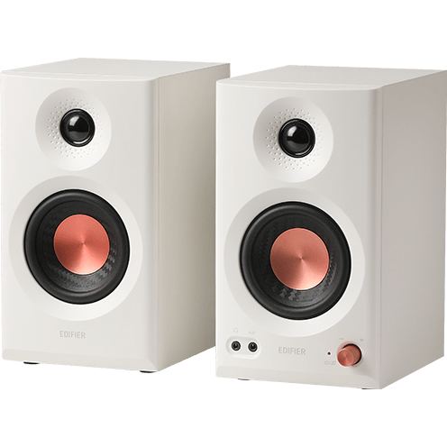 edifier Boxe EDIFIER 2.0, RMS:  36W (2 x 18W), studio monitor, volum, bass, treble, intrare jack 6.35 TRS balanced, RCA, iesire casti, white