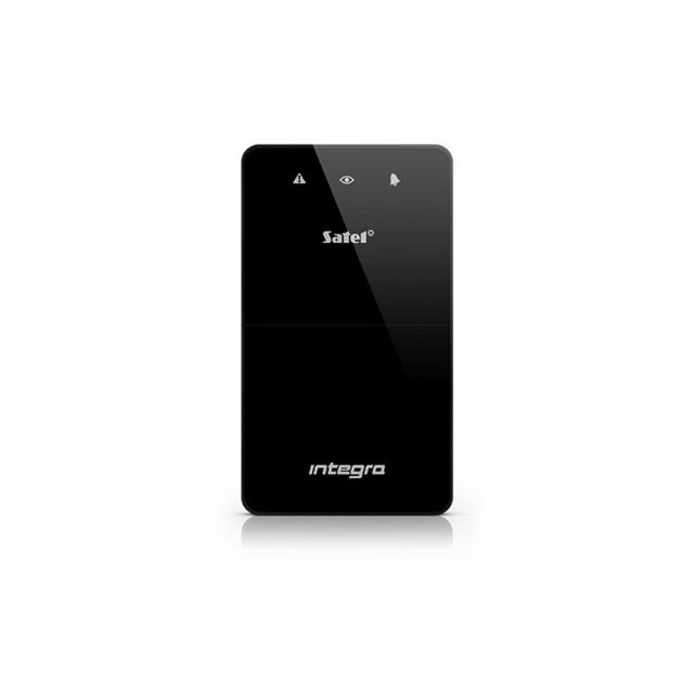 Tastatura LED de partitie Satel Integra INT-SF-B, 1 partitie, buzzer, neagra