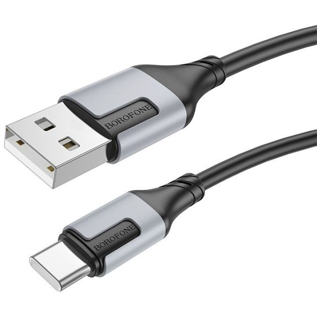 Borofone CABLU alimentare si date Borofone BX101, Fast Charging Data Cable pt. smartphone, USB la USB Type-C 3A, 1m, Negru