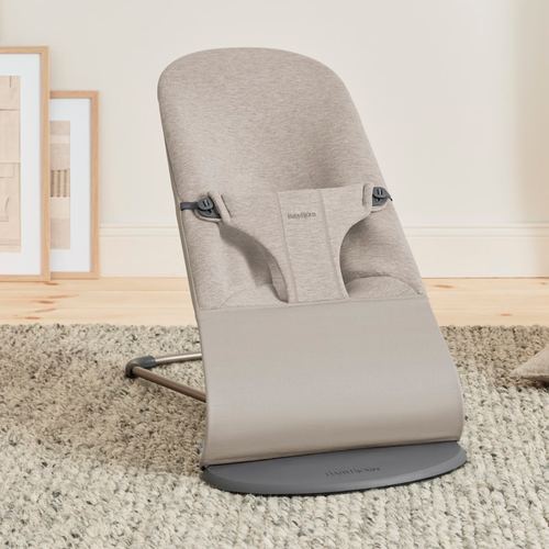 Balansoar BabyBjorn  Bliss Sand Grey, 3D Jersey, 0 - 2 ani, Gri