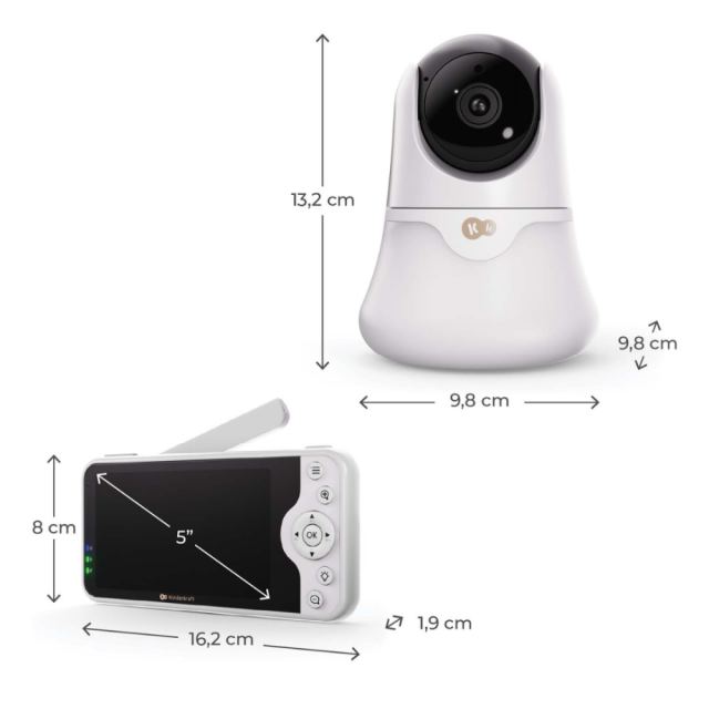 Monitor pentru bebelusi KinderKraft Niteeye Glow White