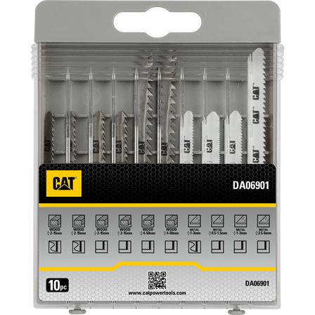 CAT Set de 10 lame fierastrau pendular CAT pentru lemn si metal din otel tratat, Argintiu