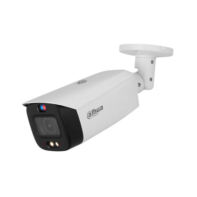 Camera supraveghere exterior IP cu iluminare duala Dahua WizSense IPC-HFW3849T1-ZAS-PV-27135-S5, 8 MP, 2.7-13.5 mm, IR 50 m/lumina calda 40 m, microfon si difuzor, alarma audio si vizuala, slot card, PoE
