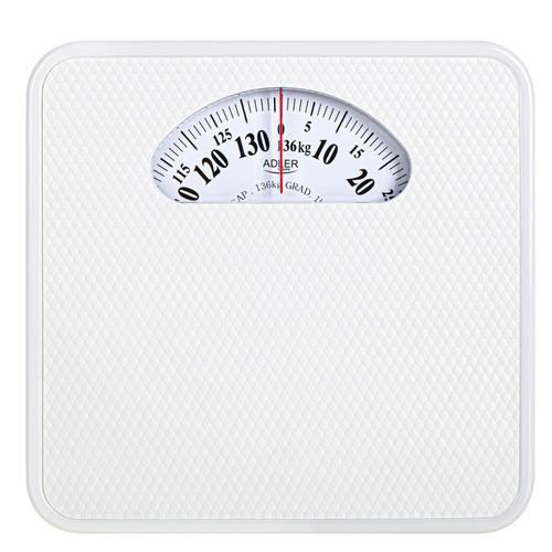 Cantar mecanic de baie Adler AD8179W, 136 kg, Alb