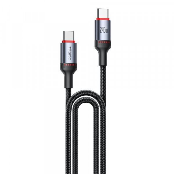 Yesido Cablu Date si Incarcare USB-C - USB-C Yesido CA186, 240W, 2m, Negru