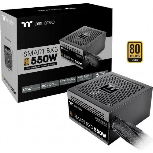 Thermaltake Sursa alimentare Thermaltake Smart BX3, 550 W, 80 Plus Bronze, ATX 3.1, Negru