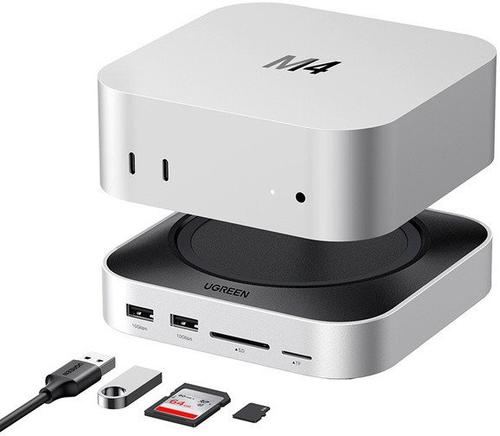 Docking Station Ugreen CM841, USB-C / 3xUSB-A 3.2, 2xUSB-C 3.2, 2xUSB-A 3.0, NVMe, SD/TF (Gri)