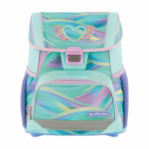 Ghiozdan scolar Herlitz Loop Minty Love, ergonomic, greutate 870g, dimensiuni 37x31x22cm