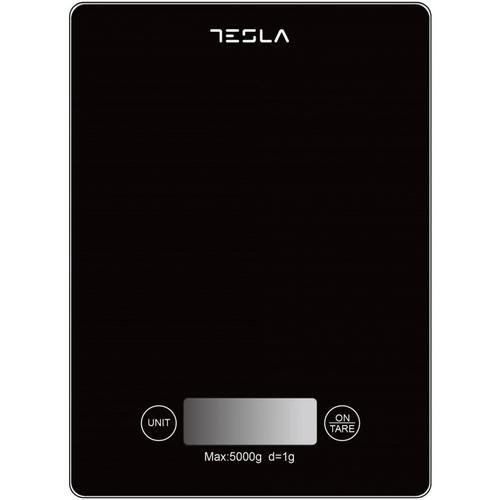 Cantar de bucatarie Tesla KS201B, 5kg, ecran LCD, functie Tara, Sticla (Negru)