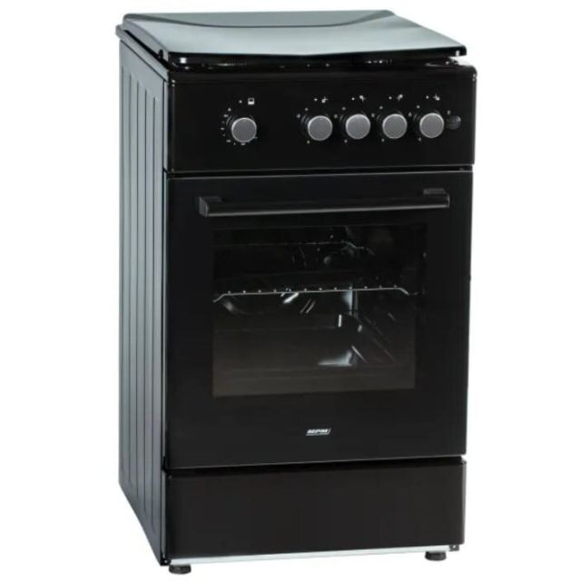 MPM Aragaz pe gaz MPM MPM-56-KGF-21/B, 4 arzatoare, 54 L, protectie impotriva scurgerilor de gaze, Negru