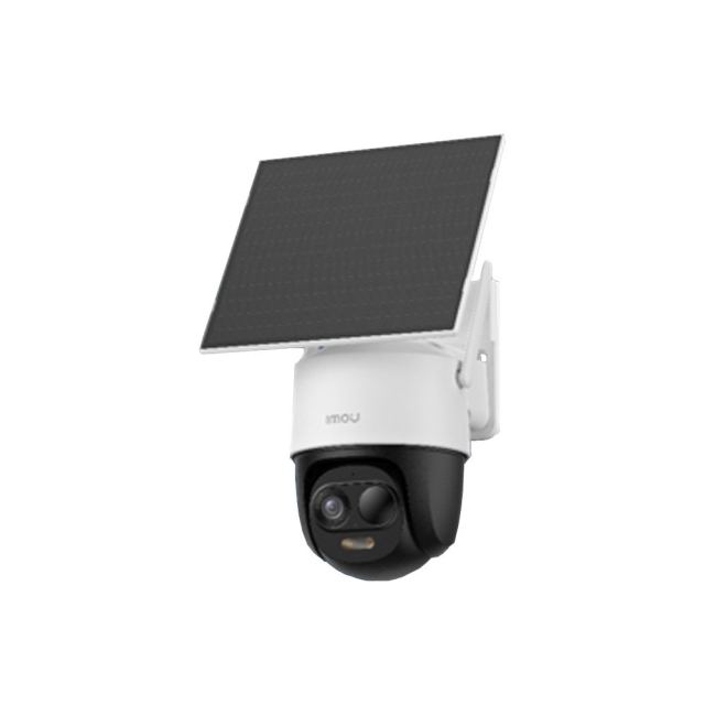 Camera supraveghere exterior WiFi dual band PT cu panou solar IMOU Cell PT 3C IPC-B7CP-5B0S1/FSP14, 5 MP, 2.8 mm, 2.4 - 5 GHz, detectie 25 m, sirena, acumulator 5000 mAh, microfon si difuzor, auto-tracking, slot card
