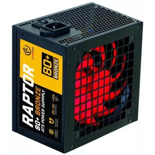 Rebeltec Sursa alimentare Rebeltec Raptor RBLZAS00017, ATX, 600 W, 80 Plus Bronze, tehnologie DC-DC, Single Rail, Negru