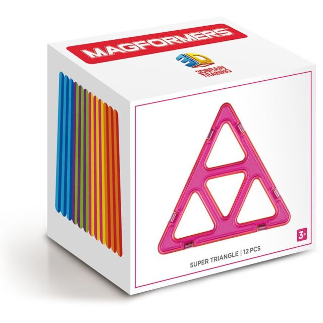 Magformers Set de constructie magnetic Magformers - Super Triangle, 12 piese