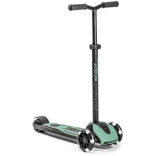 Scoot&nbsp;&&nbsp;Ride Trotineta copii pliabila, Scoot & Ride Highwaykick 5 LED Forest, reglabila, roti luminoase, 5 ani +, pana la 80 kg