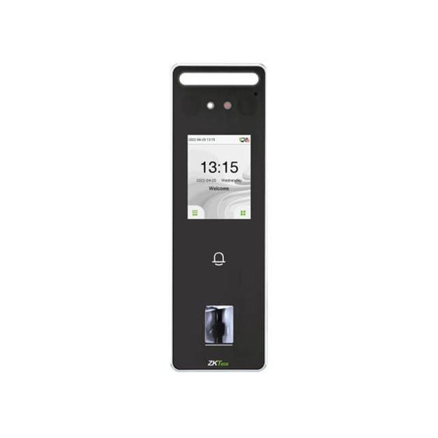 Cititor biometric cu recunoastere faciala Zkteco VL-SPEEDFACE-V3L-FP-1-W-ZK, 1 MP, Amprenta, RFID EM 125 kHz, 3000 utilizatori