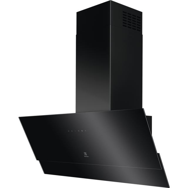 Electrolux Hota decorativa incorporabila Electrolux LFV629K, 3+1 trepte, Hob2Hood, 90 cm, 520 m³/h, Negru