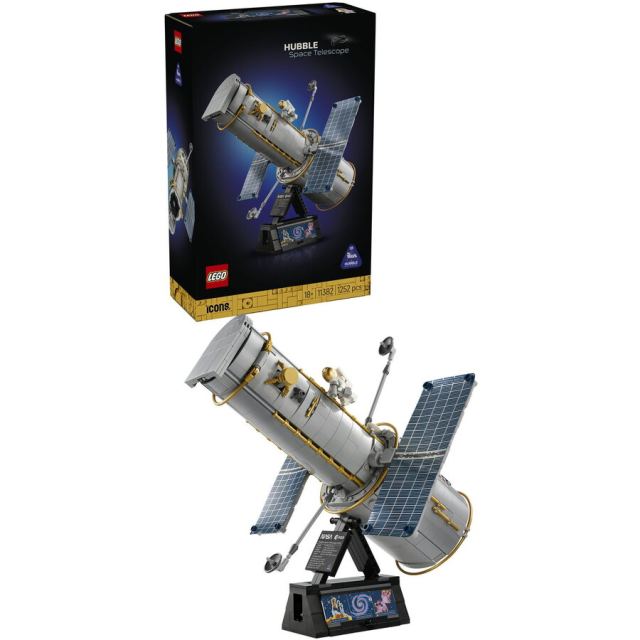 LEGO® Set de constructie pentru adulti LEGO® Icons Telescopul spatial Hubble 11382, Decoratiune pentru Living, Idee de Cadou pentru Barbati si Femei Pasionati de Jocuri de Constructie, 1252 piese